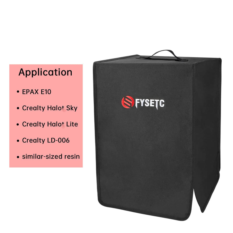 FYSETC Resin Printer Cover Storage Sleeve 13.5"W x 13.5"L x 21"H Blackoutt Enclosure Protection from Sunlight Dust Dirt Spill for EPAXE10 Halott Sky/Lite Crealty LD-006 3D Printer Part Larger-13.5 x 13.5 x 21 inch