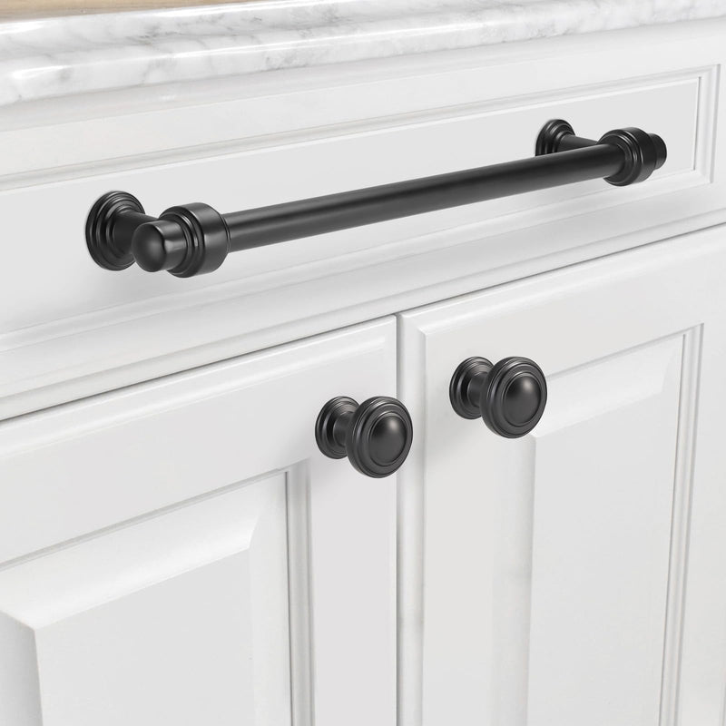 10 Pack Kitchen Cabinet Knobs Matte Black Cabinet Knobs Black Drawer Knobs Solid Kitchen Hardware 10