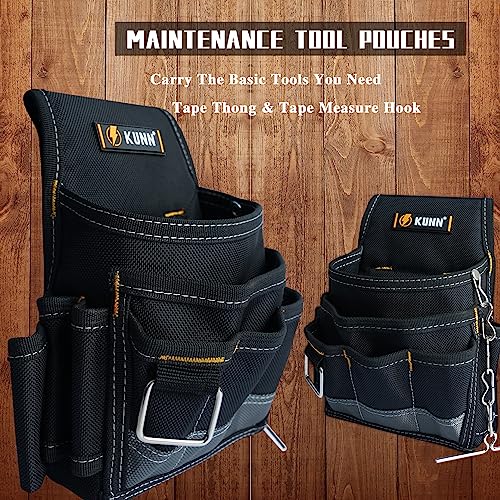 KUNN Electrician Tool Pouch with Belt + Tool Pouch with Belt Clip