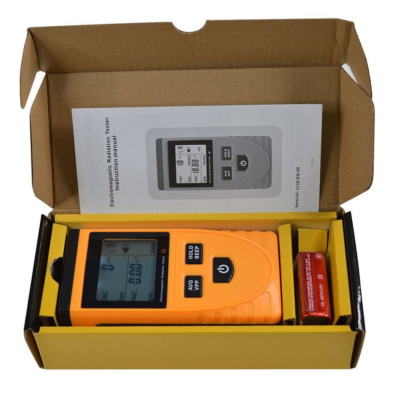 RGBS EMF Meter Electromagnetic Field Radiation Detector Handheld Small Digital LCD EMF Detector Dosimeter Tester Counter
