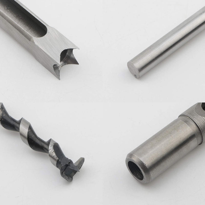 3pcs Woodworking Square Hole Drill Bits Mortising Chisel Set, Countersink Bits Woodworker Hole Saw Power Tool Kits Tool Set 9/16, 5/8, 3/4-Inch