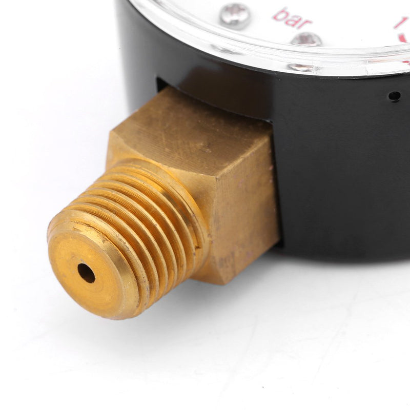 Mini Low Pressure Pressure Gauge BSPT Pressure Gauge for Fuel, Air, Oil or Water 0-15 psi / 0-1bar