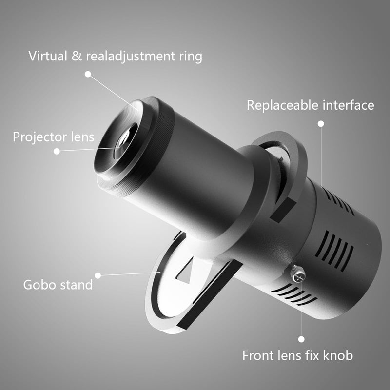 Optical Snoot Conical, Mini Snoot Photography Compatible with Zhiyun CINEPEER CX100/Ulanzi L023/Godox ML100Bi etc, Spotlight GOBO Projector Attachment, 19 Gobos Z&U&G Mount