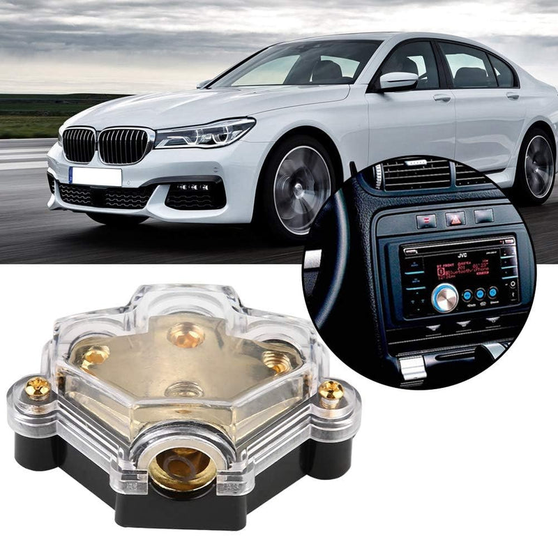 Distribution Block, Power Distribution Block, 3-Way Car Audio Stereo Power Distribution Block Splitter 1 in 3 Out
