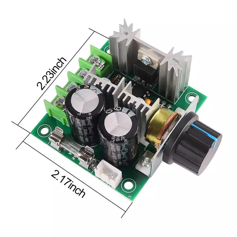12V-40V 10A PWM DC Speed Controller Motor Speed Controller Module with Reverse Polarity Protection, high Current Protection 12V-40V 10A PWM DC Motor x1