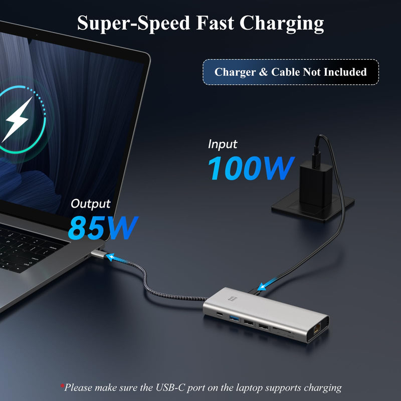 USB C Docking Station Triple Display Monitor Minthouz 12 in 1 USB C Hub,with 8K Dual DP,4*USB Port,100W PD Thunderbolt 3/4,2.5G Ethernet/SD/TF/3.5mm USB c Dock for MacBook,Dell,HP,Surface