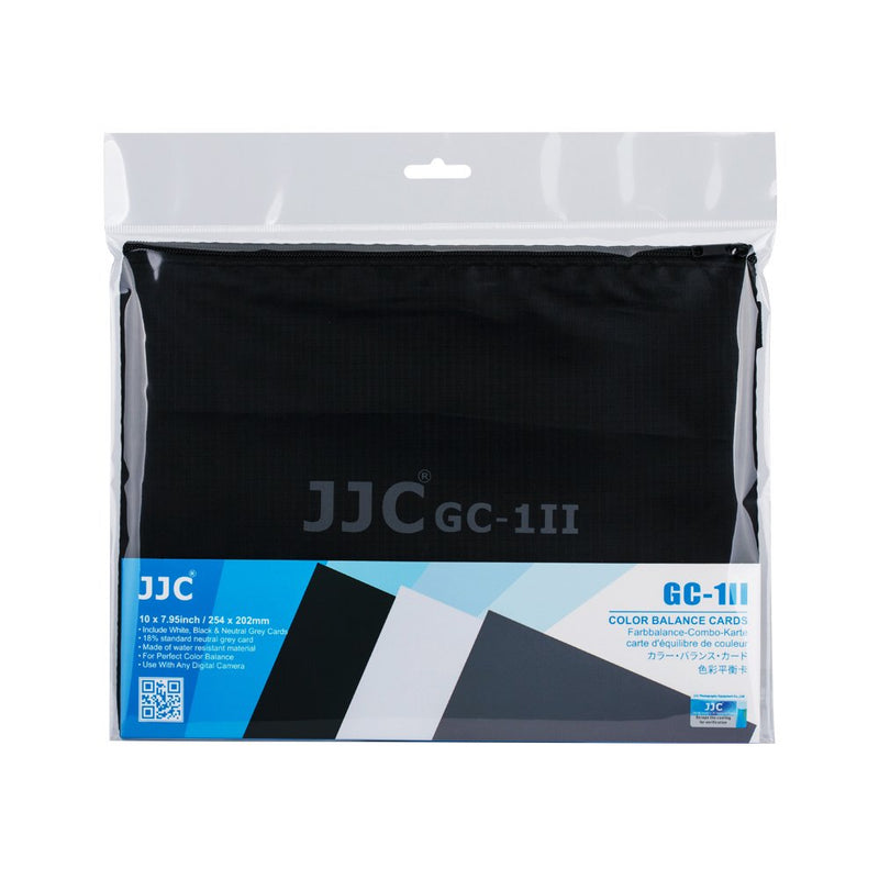 18% Neutral Grey Card JJC White Balance Card for DSLR Camera Video Film 10x8 PVC Exposure Photography Card Custom Calibration Camera Checker Card with Grey,White,Black Cards & a Storage Bag 10x8"