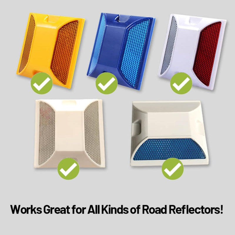 Adhesive Sticky Pads for Road Reflectors, 4" x 4" Butyl Sticky Pads, 10 Pack, Stick Driveway Reflectors on Driveway, Apply on Asphalt, Pavement, Cement or Concrete, Reflectors Sold Separately