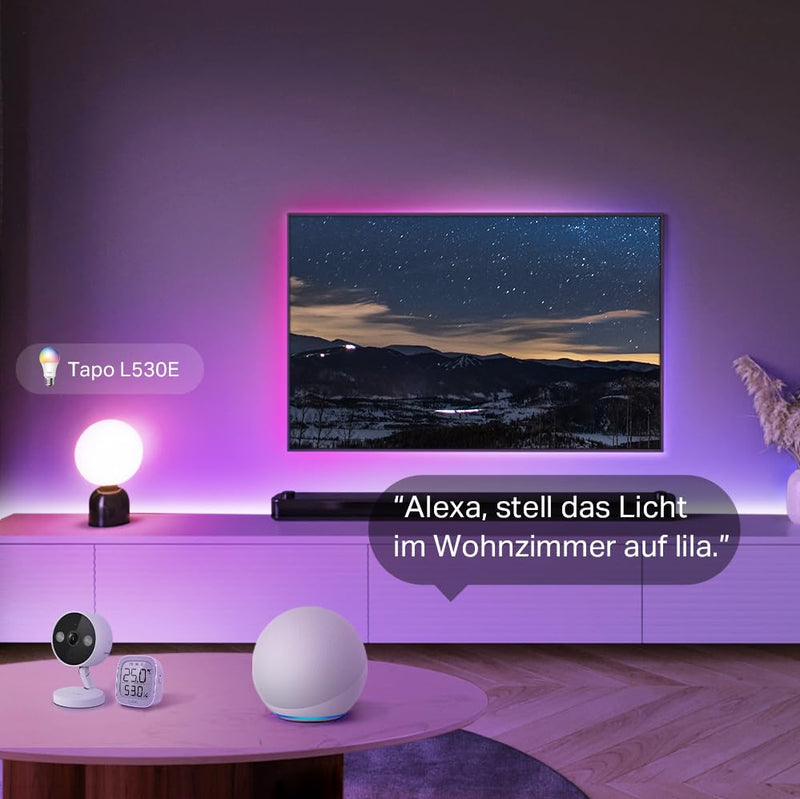 TP-Link Tapo L530E Smart WiFi Light Bulb E27, Multicolored Dimmable Alexa Smart Lamp, Smart Home Alexa Accessories, Compatible with Alexa, Google Assistant, Tapo App, Operations and Schedules, No Hub Required