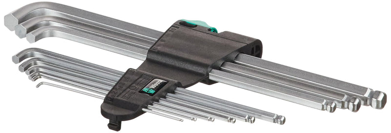 Wera 05073594001 950 Pkls/9 Sm N Sb Long Arm Hex Key Set Classic