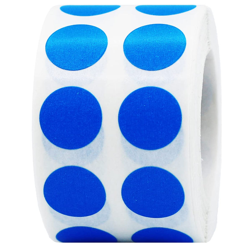 Blue Color Coding Labels for Organizing Inventory 0.50 Inch Round Circle Dots 1,000 Total Adhesive Stickers On A Roll