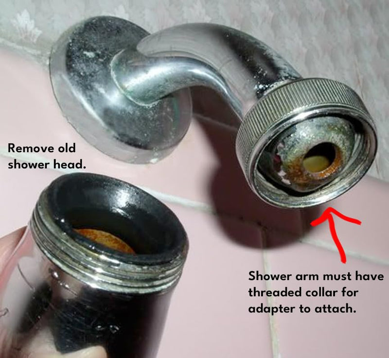 All 3 Ball End Shower Arm Adapter Set Convert to 1/2" Standard Fitting