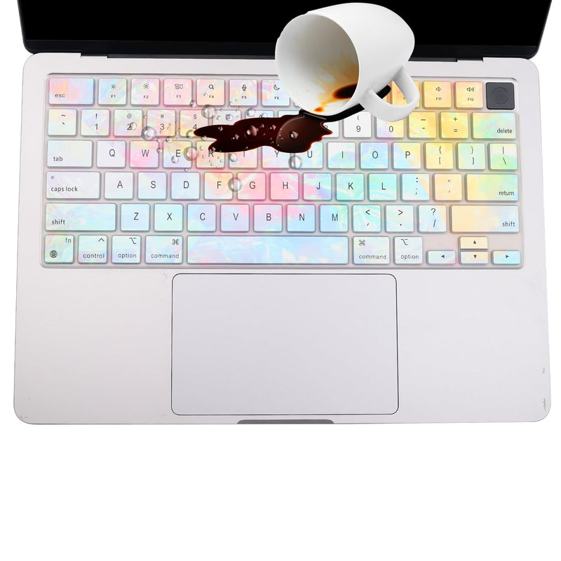 2 Pack Keyboard Cover for MacBook Air 15.3" A2941 A3114 MacBok Air 13.6" A2681 A3113, M3 M2 chip MacBook Pro 14" 16" M3 M2 M1 Pro/Max A2442 A2779 A291 8 A2992 A2485 A2780 A2991-Colors Dazzlet+TPU