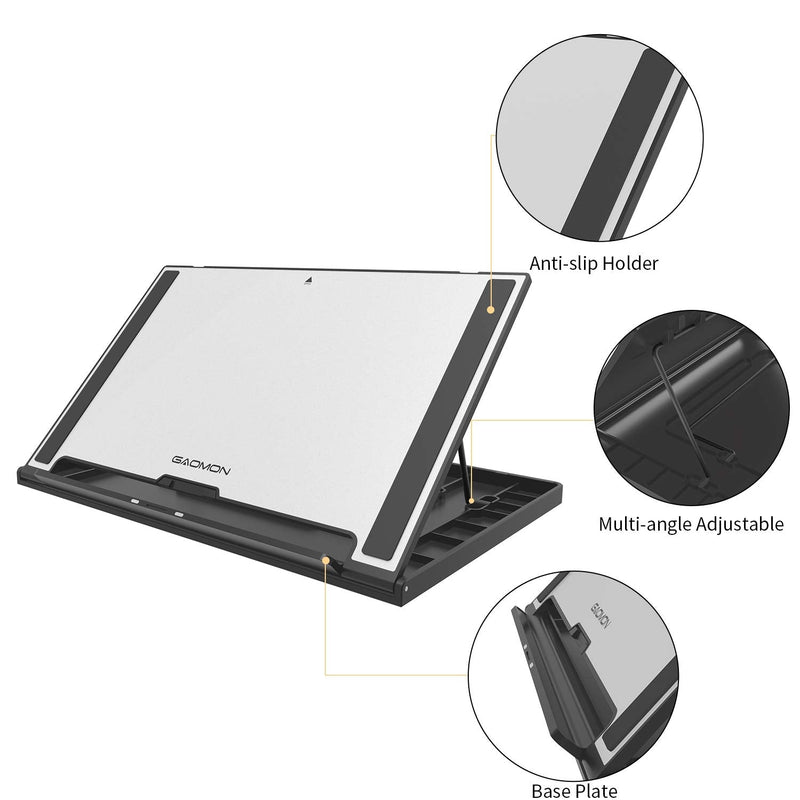 GAOMON GMS01 Universal Adjustable Tablet Stand PD1161/PD156PRO and Other Pads/Art Tablets/Books Less Than 12mm Thickness GMS 01 Stand