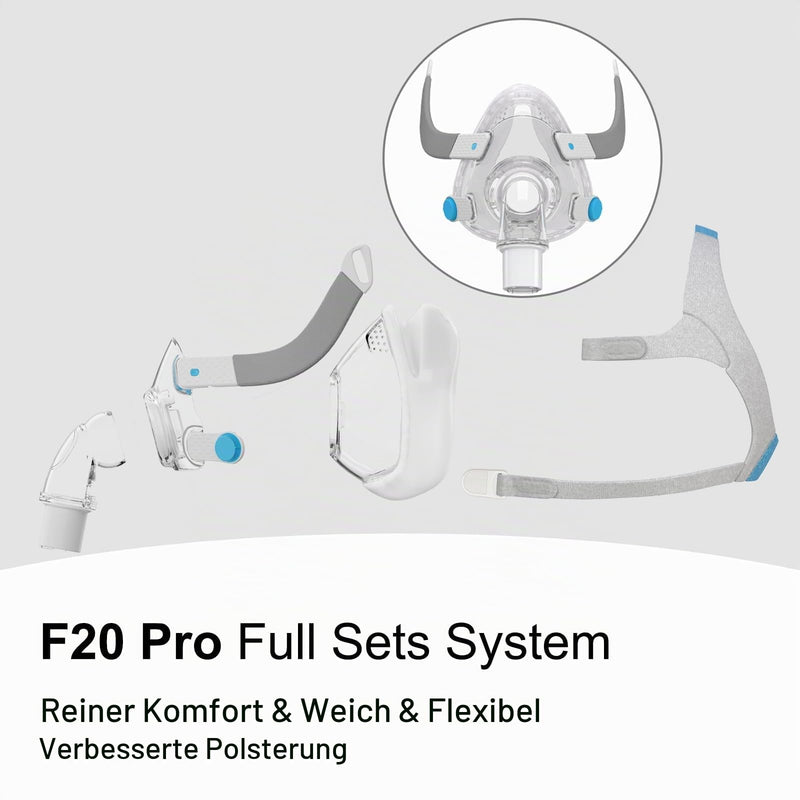 Replacement F20 Frame System for AirFit F20, Replacement Face Mask Headband Kit - Includes F20 Mask (Medium) Headband, Frame System - Leak-free Seal and Ultra Comfortable Accessories (M) F20-Frame All