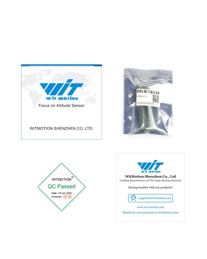 WitMotion USB-HID Wireless Bluetooth Adapter, HID Tech, BT-02 ChipCH340 Driver, Anti-Dust, Small-in-size, Plug & PlayDongle for WITMOTION Bluetooth Sensors (BWT61/BWT61CL/BWT901CL)