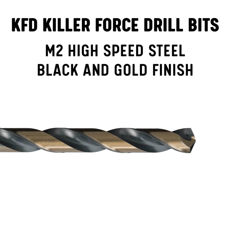 1/4" Quick Change Hex Shank High Speed Steel Drill Bit, KFDHEX Series (Pack of 12) 1/4 in