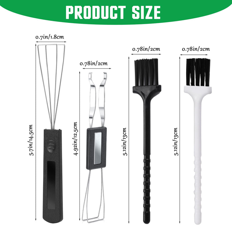 2PCS Keycap Puller and Switch Puller with 2PCS Keyboard Brush, Keycap Remover Switch Puller Mechanical Stainless Steel Keyboard Remover Keyboard Cleaning and Fixing Tool for Mechanical Keyboard
