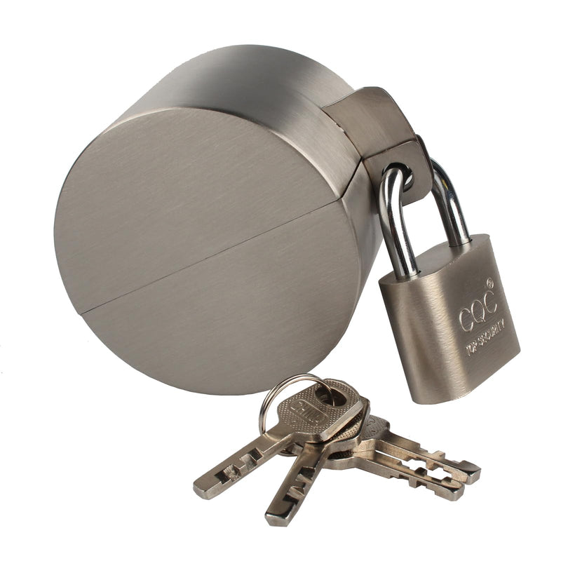 Door Handle/Knob Lock Out Device,Metal Stainless Steel,Cover to Disable The Doorknob/Faucet, Prevents Turning and Operating of Door Knob and Access to Keyhole, (with Padlock) Childproof sainless steel