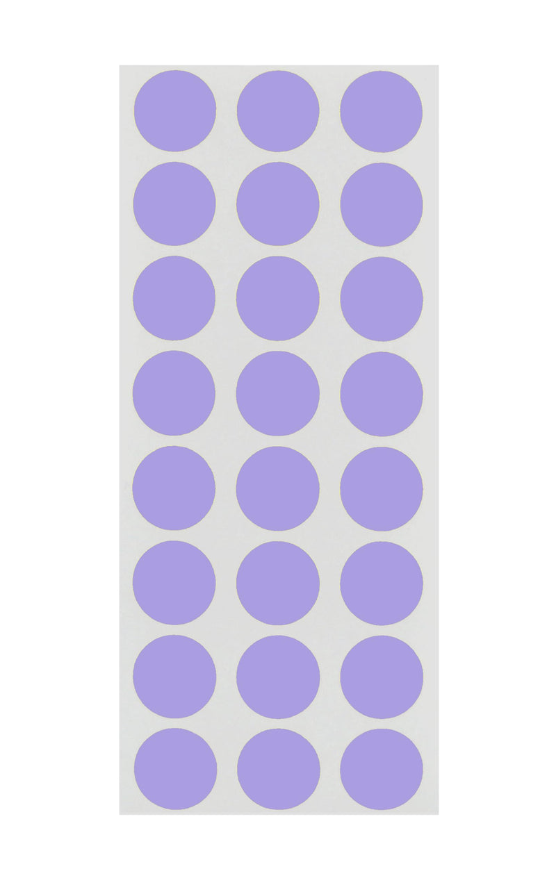 ChromaLabel 0.50 Inch Round Label Removable Color Code Dot Stickers, 1200 Pack, Lavender