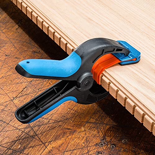 Rockler Bandy Spring Clamps (3-Pair) One-Handed Nylon Clamp Set 3PACK-Medium
