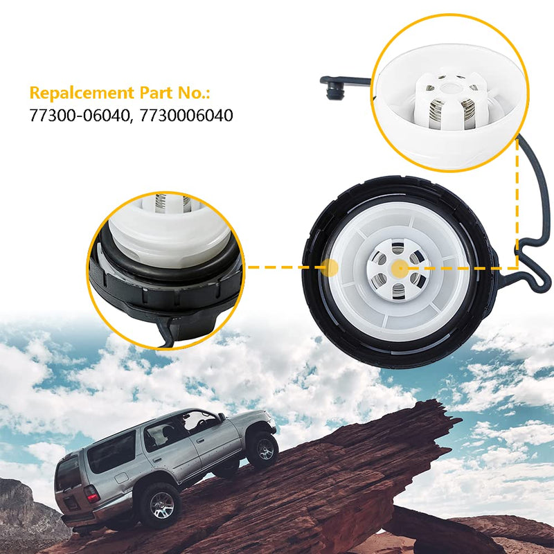 Fuel Tank Cap Gas Cap | Fit for Toyota 4Runner Camry Corolla FJ Cruiser Highlander Land Cruiser RAV4 Sequoia Sienna Tacoma Tundra Yaris, Lexus ES350 GS350 GX460 IS350 LS460, Scion | OE# 7730006040