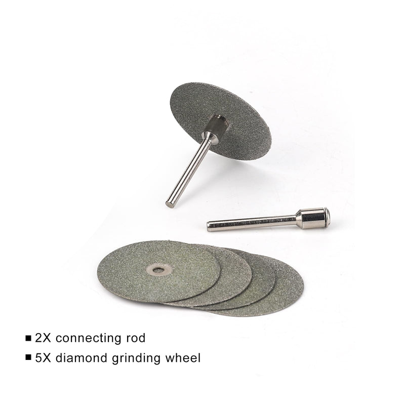3mirrors Healthy Version ALUMINUM Tungsten Electrode Sharpener Grinder Head,TIG Welding Rotary Tool 24 Holes, 6 size 4 Angles, Dust Housing, 2 CNC Mandrel，5pc Diamond Wheels For Most Rotary tool