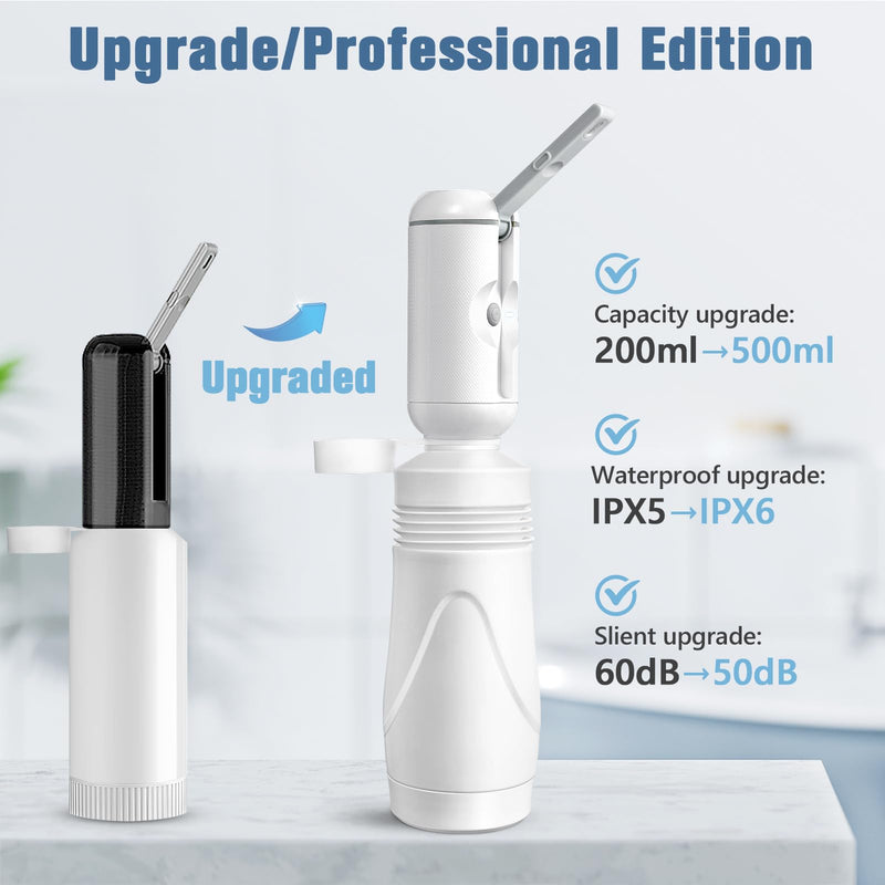 Upgrade SPACEREST Portable Bidet for Travel with 550ml Bottle, No Noise & Waterproof Portable Bidet for Women & Men, Rechargeable Electric Portable Jet Spray, Personal Hygiene & Postpartum Care