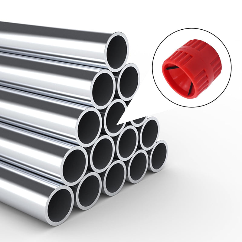2 pieces 2 in 1 deburring copper pipe deburrer internal external deburrer | Copper Pipe Pipes Deburring Pipe Deburring Tool for Copper Aluminium Tubes Soft Steel Tubes Indoor and Outdoor 5-38 mm (Red)