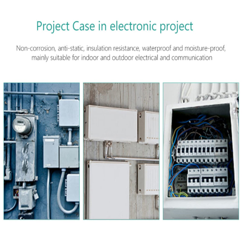 Junction box, 15 size selection, junction box, waterproof IP65 junction box, surface-mounted junction box, ABS electrical junction boxes, DIY plastic case, distribution box (11.5 x 9 x 5.5 cm), 115 x 90 x 55 mm