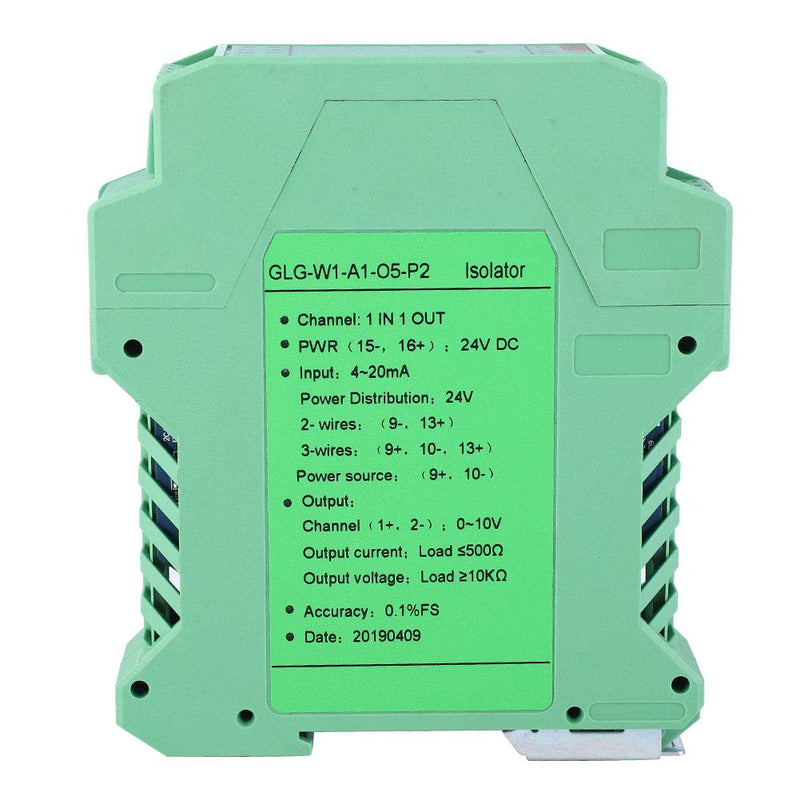 4-20 MA Analog Signal Splitter 1 Input 1 Output 4-20mA to 0-10V Signal Isolator DC 24V Power Signal Isolator Transmitter 4-20 MA PLC Detection Signal Conditioner One in One 4-20mA to 0-10V