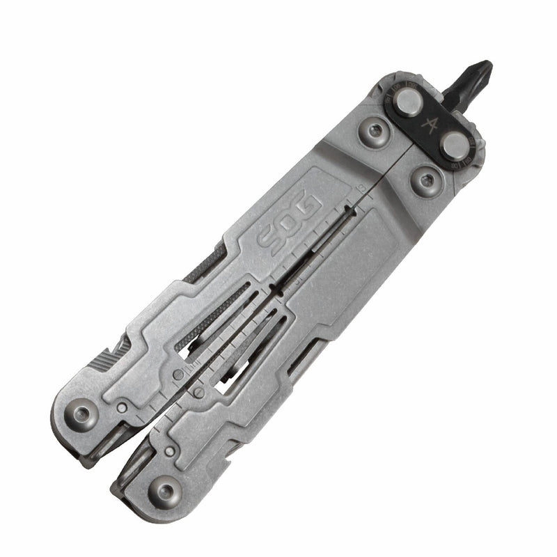 SOG PowerAccess Stainless Steel Multi-Tool Well-Rounded One-Handed Lightweight Daily Pocketable for Backcountry 18 Tools, Stone Wash
