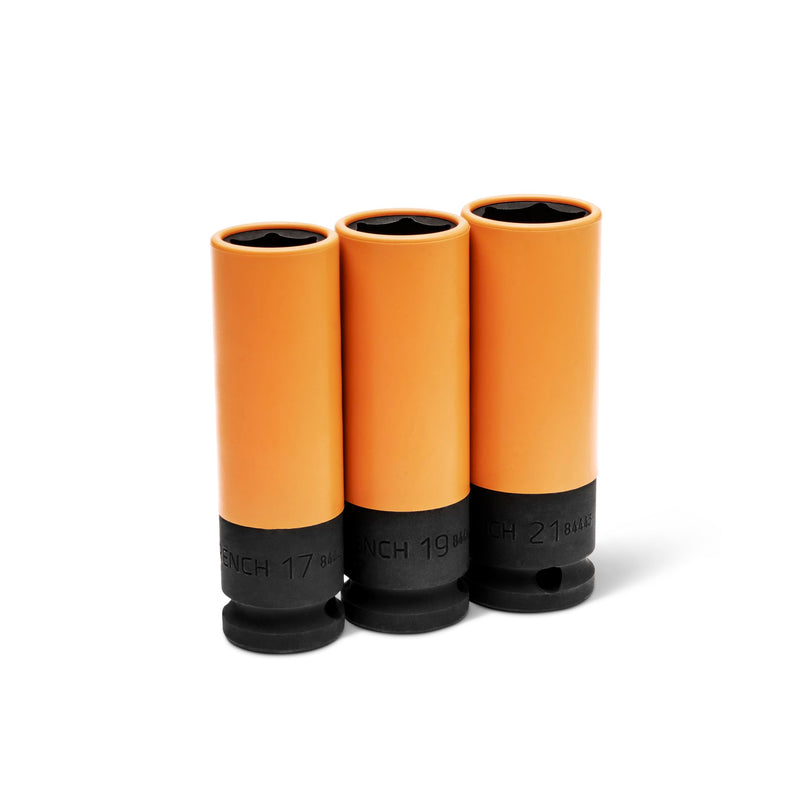 GEARWRENCH 3 Piece 1/2" Drive High-Strength Wheel Protector Impact Metric Socket Set | 84946