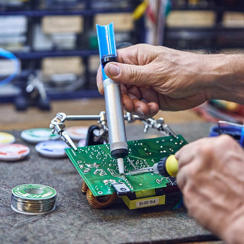 edi-tronic desoldering pump soldering pump desoldering vacuum soldering pump aluminum Teflon tip