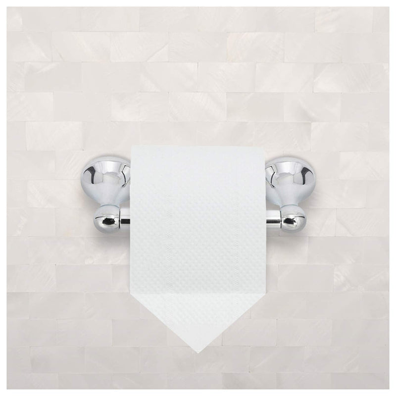 Nuk3y Vista Modern 4 Piece Bathroom Hardware Towel Bar Accessory Set (Chrome) Chrome