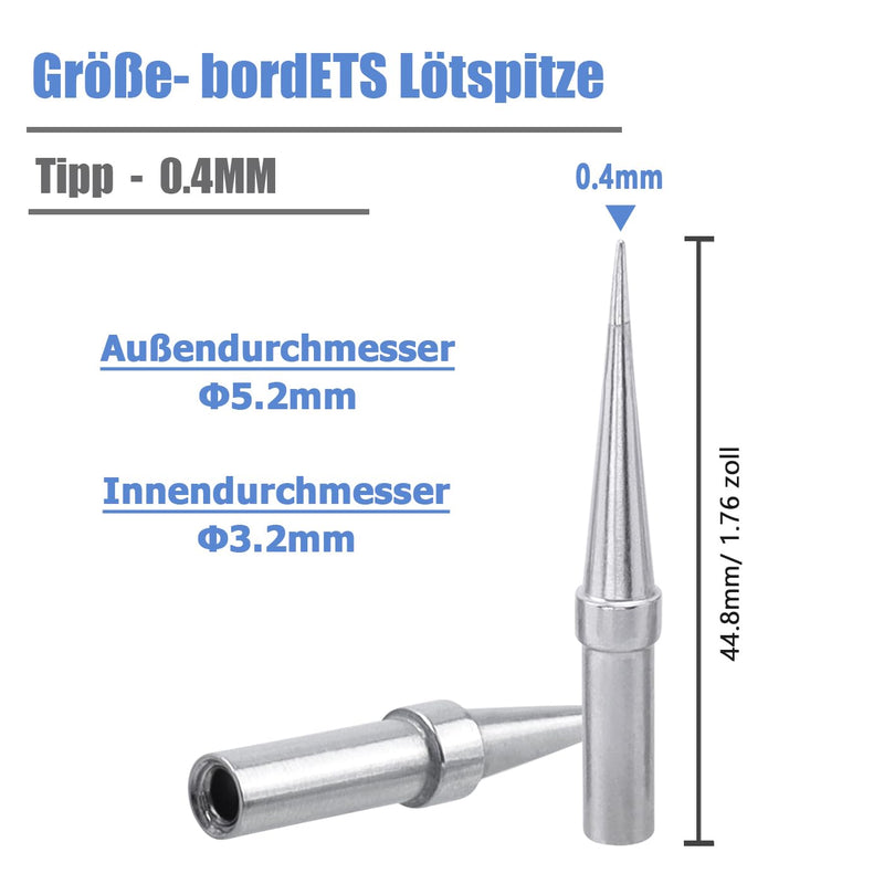 Mesee 5 pieces ETS soldering iron tip, replacement soldering tip set, soldering iron tip, soldering tips, low temperature soldering station tool Weller for WE1010NA WES51 WES50 PES51 PES50 WEP70 EC1002 EC1201A