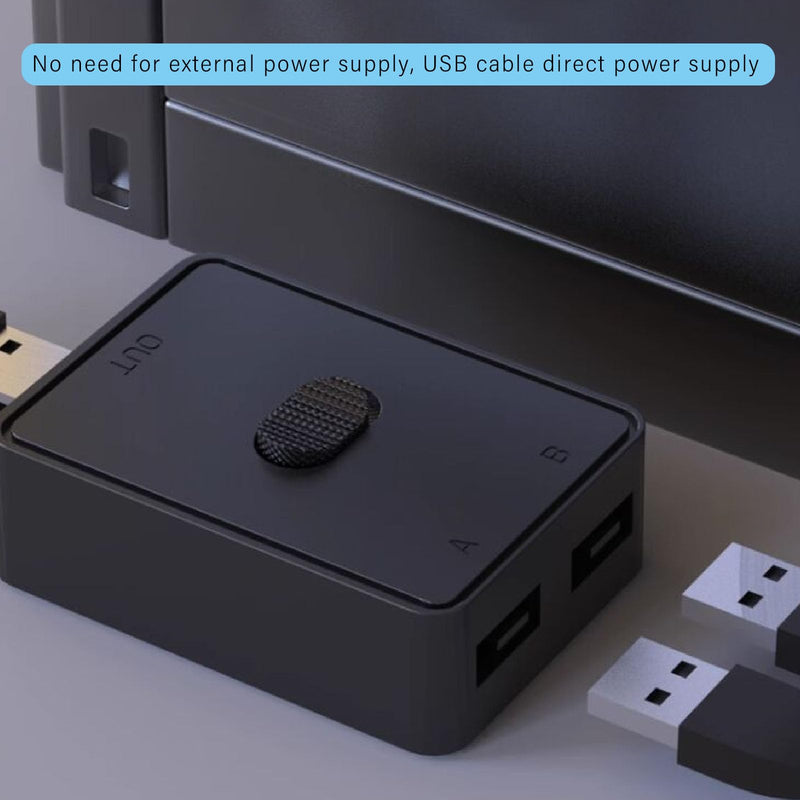 USB 3.0 Switch Selector, Bi Directional USB Switch, 2 in 1 Out or 1 in 2 Out USB KVM Switch for PCs Mouse Keyboard Printer Scanner