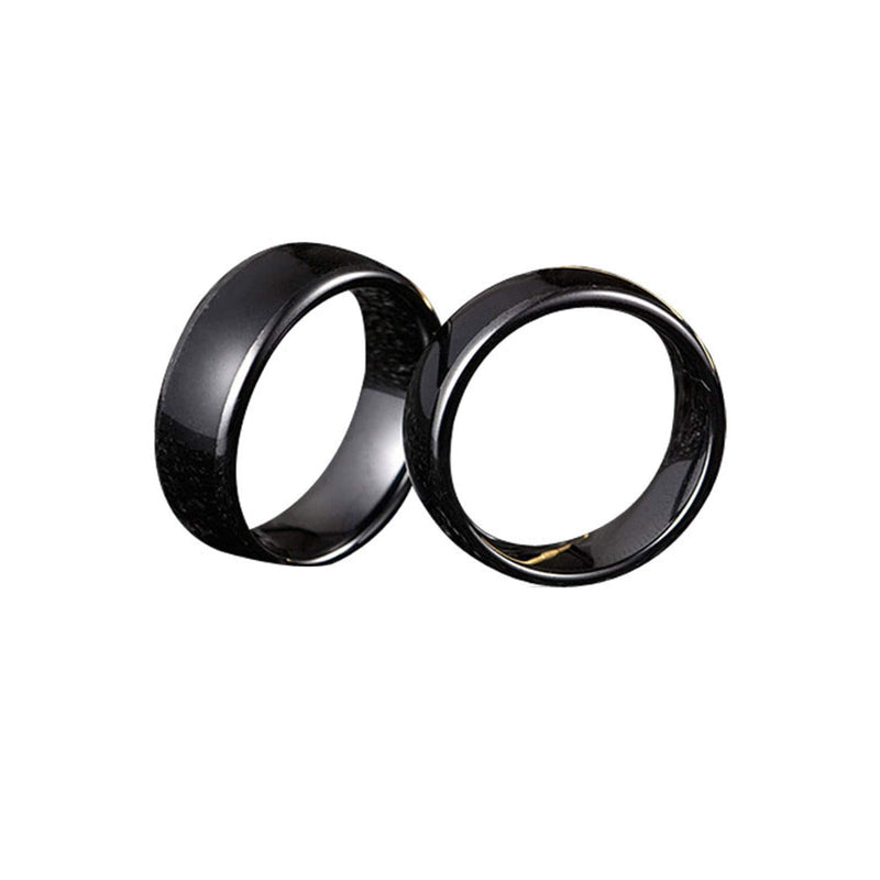 T5577 or UID chip RFID Black Ceramics Smart Finger rewrite Ring 125KHZ/13.56MHZ Wear for Men or Women(UID 13.56MHZ-18MM) UID 13.56MHZ-18MM