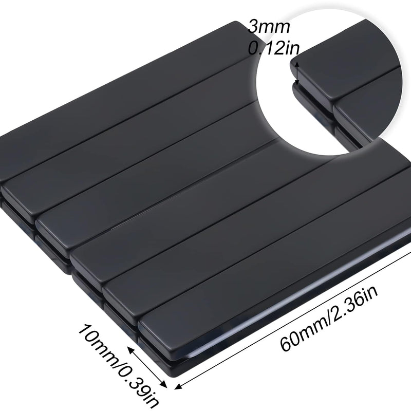 MIKEDE Small Bar Neodymium Magnets,Rectangular Rare Earth Magnet for Crafts, Heavy Duty for Science Experiments STEM Projects,Refrigerator, Tool Storage, Whiteboard, DIY,Black,60x10x3mm,50P 60x10x3 mm Black 50