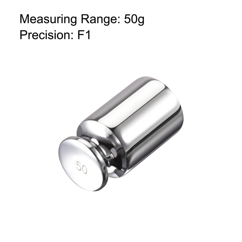 sourcing map Gram Calibration Weighted 50g F1 Precision Stainless Steel for Digital Scales
