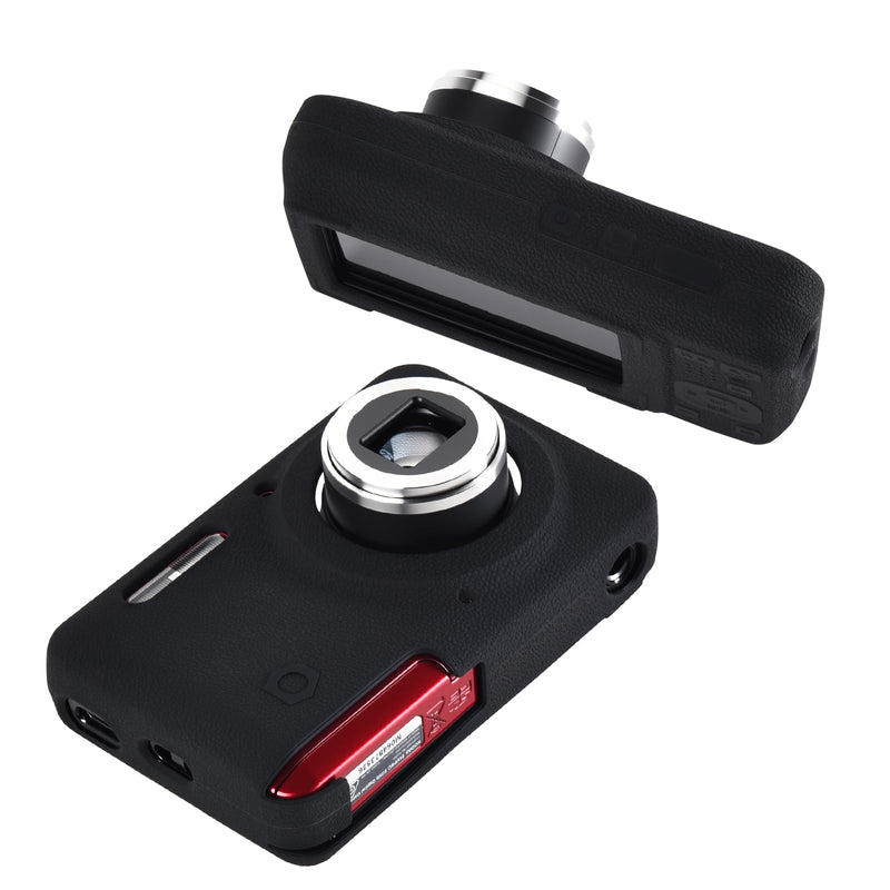 Silicone Case for Kodak PIXPRO FZ55 Camera, Shockproof Silicone Skin Cover - Slim & Protective Shell (4 Colors) for FZ55 Digital Camera (Black) Black