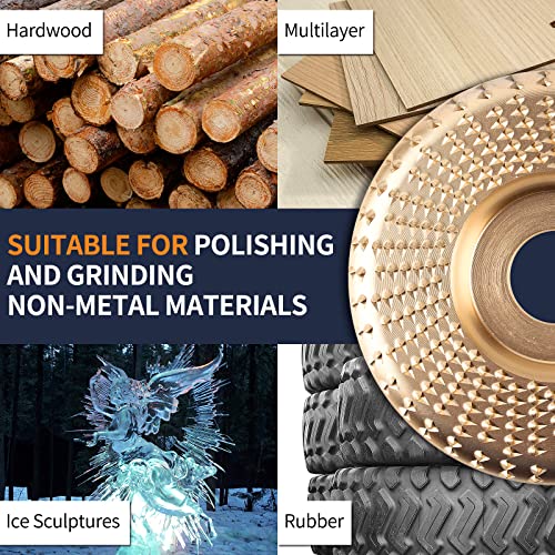 Pomsare 5PCS Angle Grinder Wood Carving Set, Sanding and Polishing Disc 5 PCS