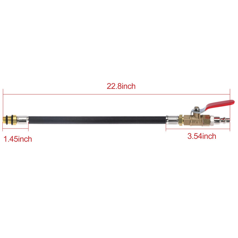 Engine Air Valve Holder Pressure Pipe with Ball Valve M12 M14 Thread to 1/4 NPT Cylinder Leakage Testing Assistant Tool for Ford for Mustang for GM LS1 LS2 LS3 4.8 5.3 6.0 Trucks