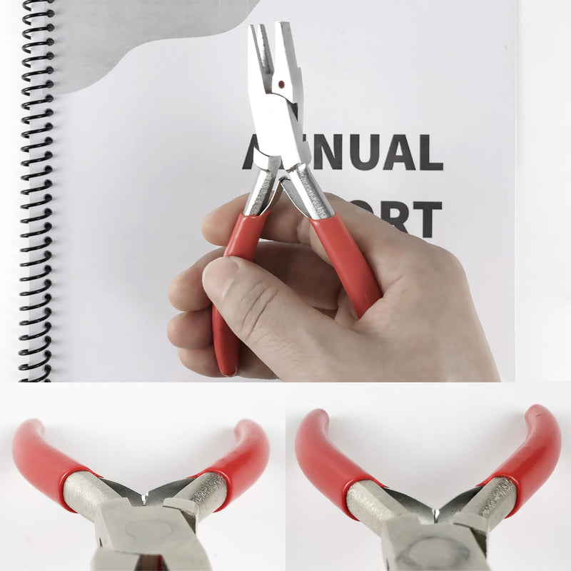 Binditek 1 Pack Heavy Duty Handheld Coil Crimpers, Cutting and Crimping Tool for Plastic Spiral Binding Spines, for Students and Coworkers