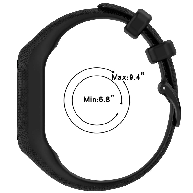 MOTONG Compatible with Garmin Vivosmart 5 Replacement Band - Silicone Replacement Wrist Band Strap Compatible with Garmin Vivosmart 5(Silicone Black)