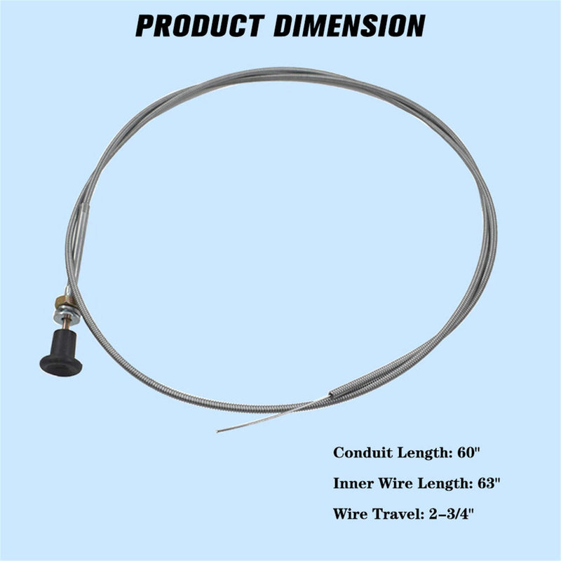 Rotary Universal Push Pull 237 Choke Cable 63 Inner 60 Conduit (2-3/4 Travel)