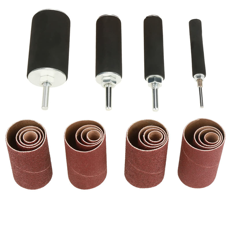 Sanding Roller Set, 20 Pieces Sanding Sleeve Set, Sanding Drum Drill Kit, Spindle Sander, Grinding Cylinder for Power Tools, Mini Rotary Tool Accessories