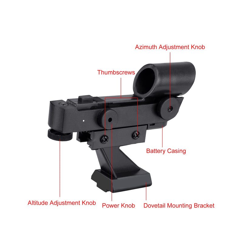 SVBONY Red Dot Finderscope, Star Pointer Compatible for Celestron 80EQ 80DX 90DX SE SLT Astronomical Telescopes, Astronomical Telescope Accessories with Slide-in Bracket