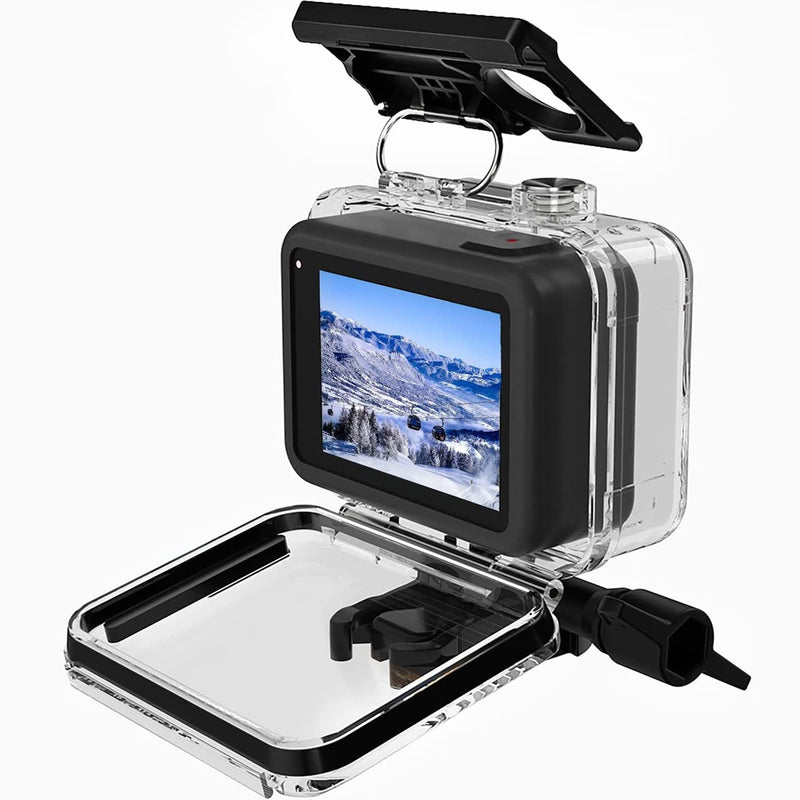 60M/196FT Waterproof Case for Go Pro Hero 8 Black, Protective Underwater Dive Housing Shell with Bracket Accessories for Go Pro Hero8 Action Camera