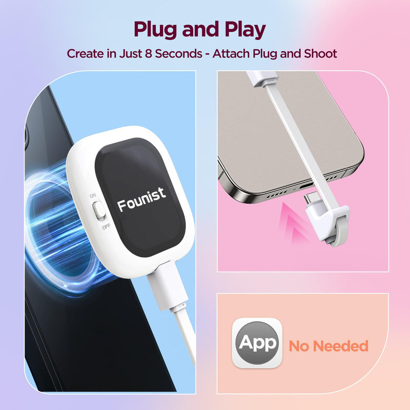 Phone Vlog Selfie Monitor Screen, Exclusive Outdoor AMOLED HD Display, Sunlight Visible, Fully Unlock Your iPhone Rear Camera for Vlogging, Recording, and Live Streaming, Compatible with iPhone 2.13 inch screen